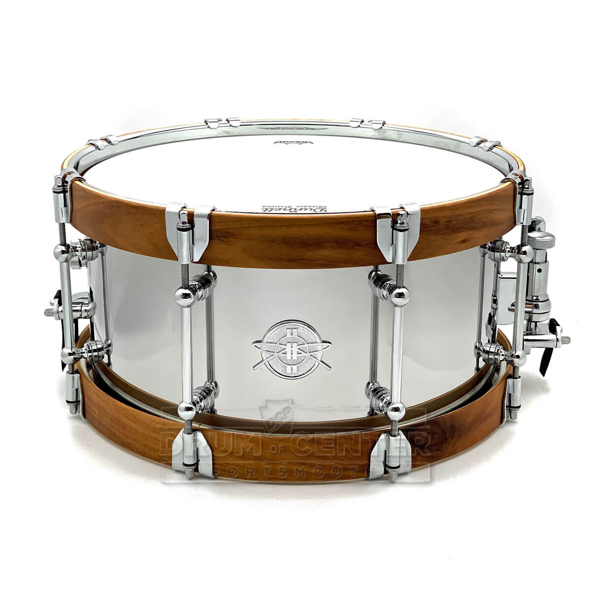 Dunnett Classic Stainless Steel Snare Drum 14x7 w/Acacia Hybrid Hoops - Drum Center Of Portsmouth