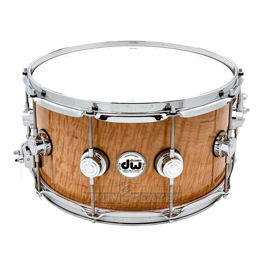 Used DW Collectors Maple/Mahogany Snare Drum 14x7 Natural Super Curl - Excellent - Drum Center Of Portsmouth