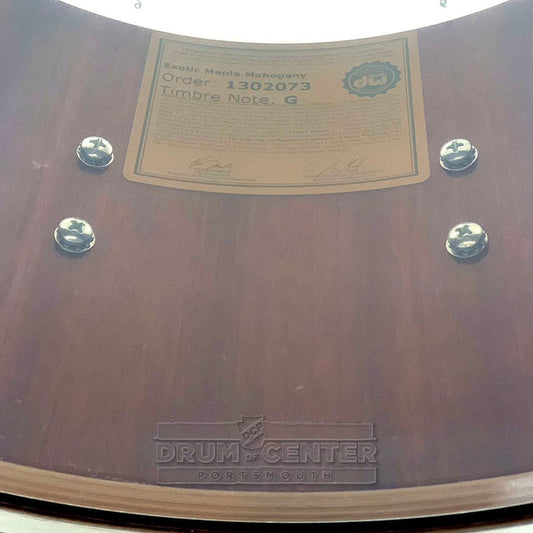 Used DW Collectors Maple/Mahogany Snare Drum 14x7 Natural Super Curl - Excellent - Drum Center Of Portsmouth