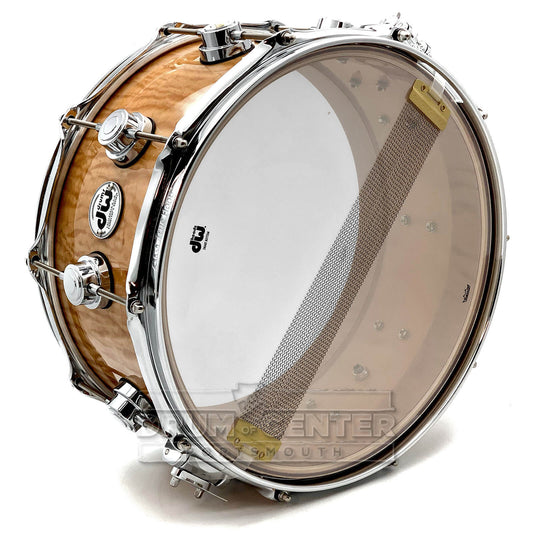 DW Collectors Maple/Purple Core Snare Drum 14x6.5 Natural Super Curl