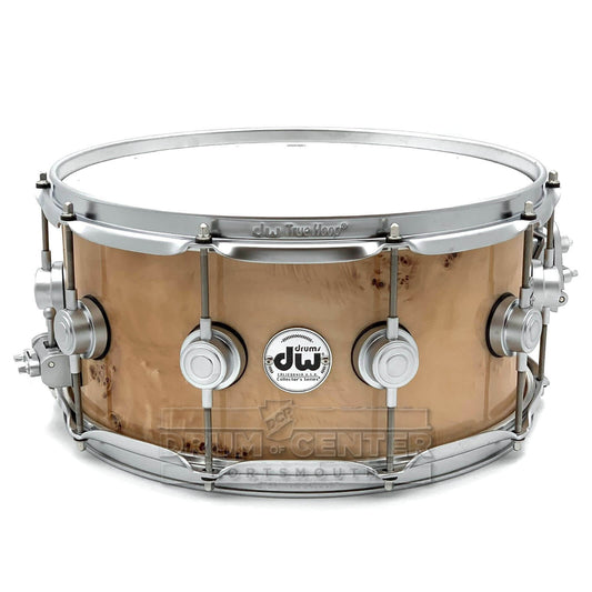 DW Collectors VLT 333 Maple Snare Drum 14x6.5 Exotic Mapa Burl w/Satin Chrome Hardware - Drum Center Of Portsmouth
