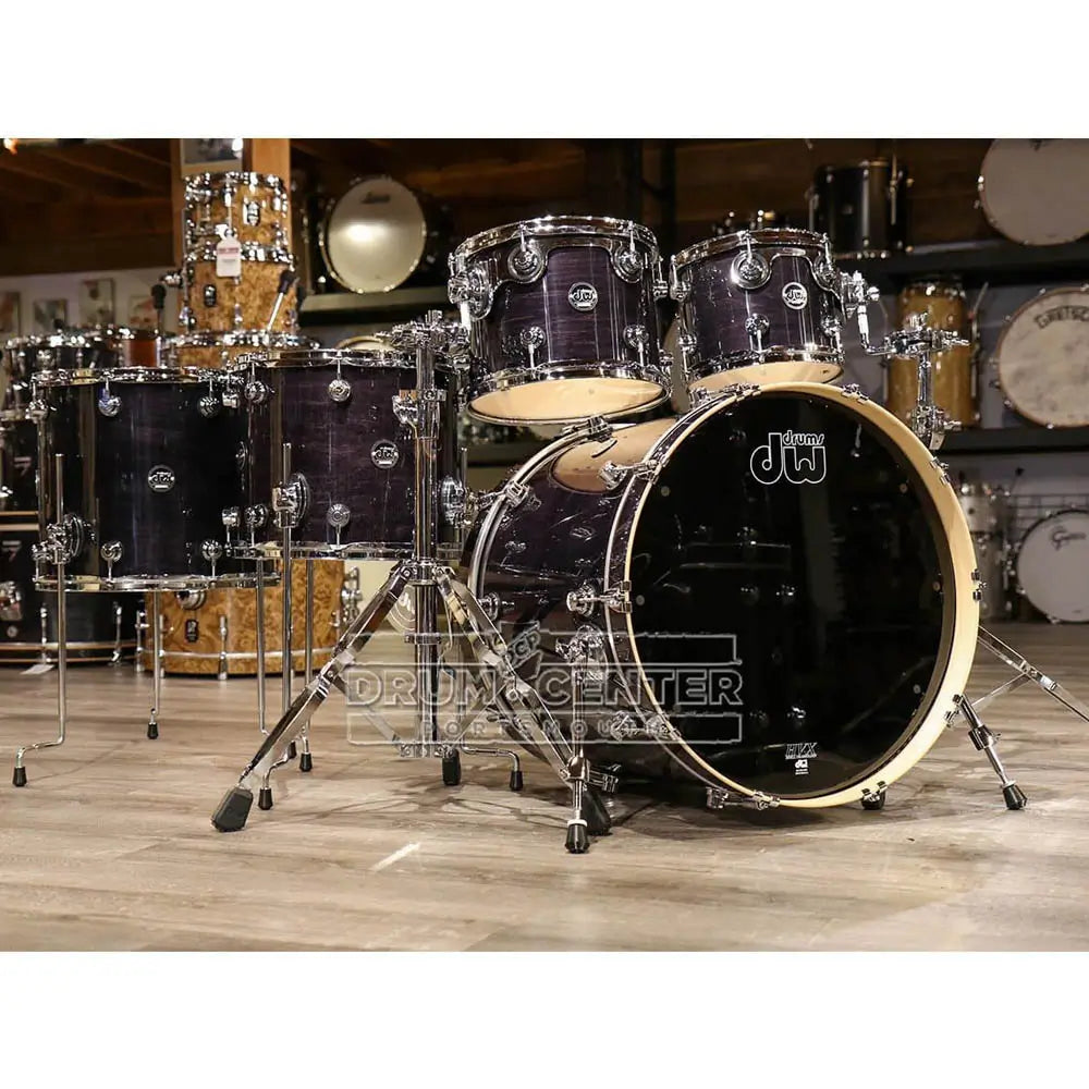 Used DW Performance Drum Set 22/10/12/14/16 Ebony Stain - Excellent - Drum Center Of Portsmouth