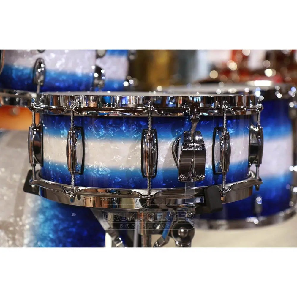 Used Gretsch Brooklyn 5pc Euro Drum Set Blue Burst Pearl - Excellent - Drum Center Of Portsmouth