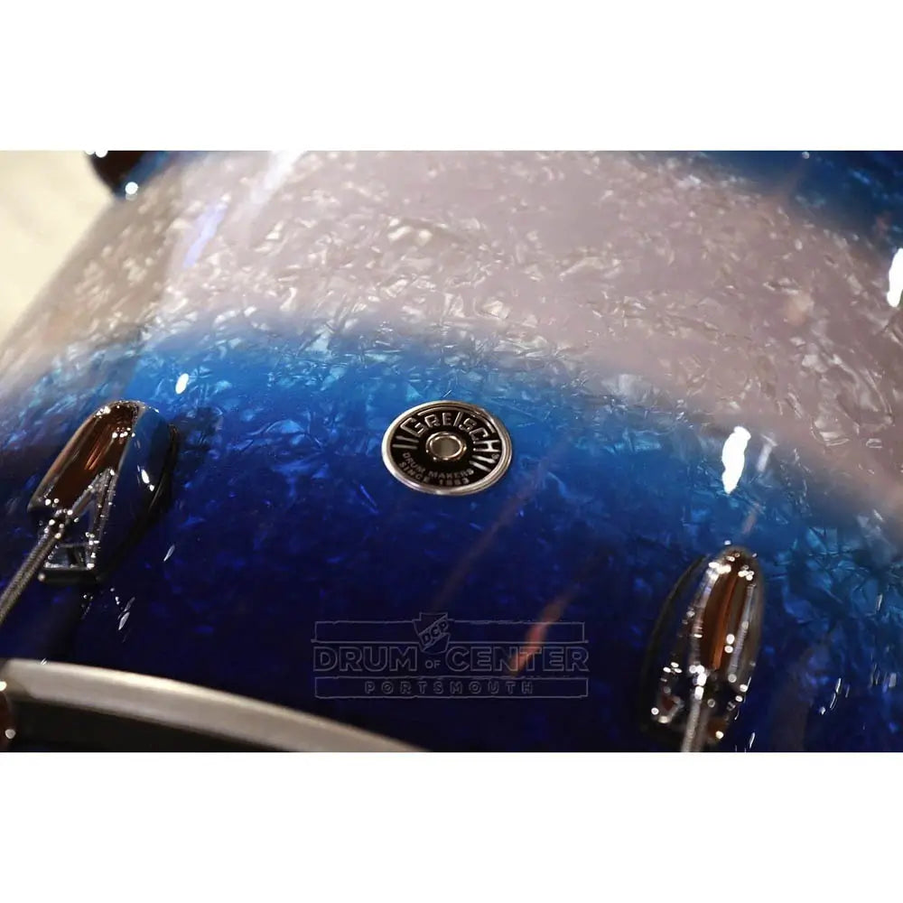 Used Gretsch Brooklyn 5pc Euro Drum Set Blue Burst Pearl - Excellent - Drum Center Of Portsmouth