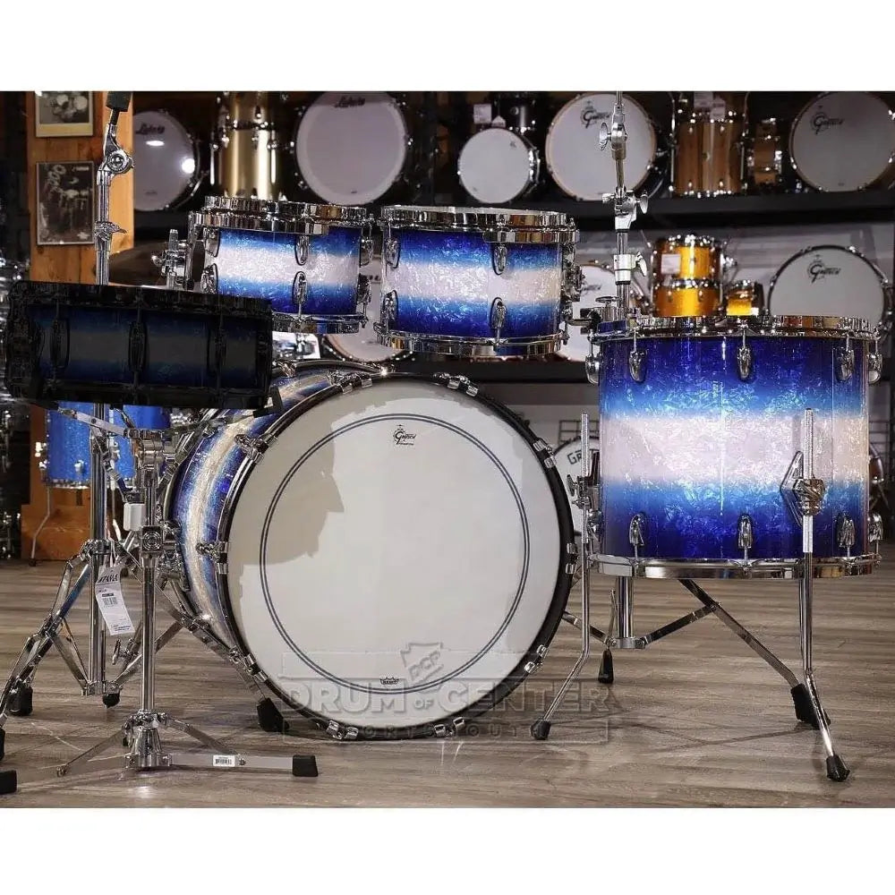 Gretsch Brooklyn 4pc Euro Drum Set Blue Burst Pearl - Drum Center Of Portsmouth