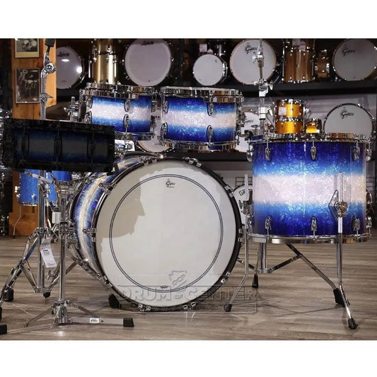 Gretsch Brooklyn 4pc Euro Drum Set Blue Burst Pearl - Drum Center Of Portsmouth