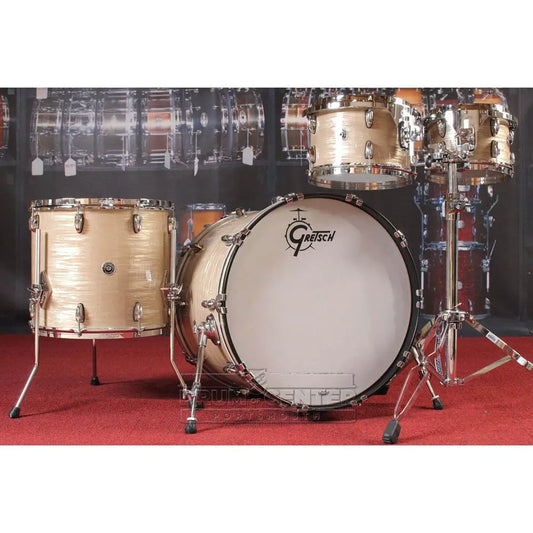 Used Gretsch Brooklyn 4pc Euro Drum Set Creme Oyster - Excellent - Drum Center Of Portsmouth