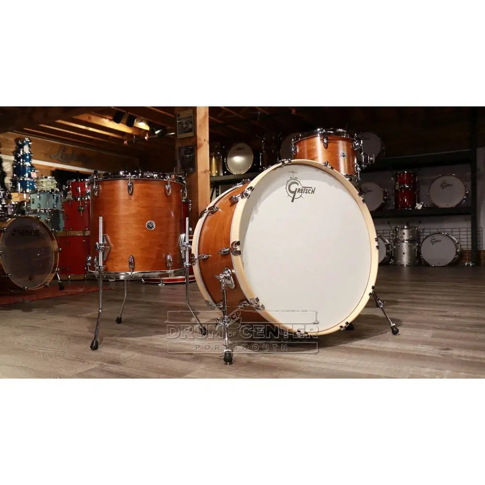 Used Gretsch Brooklyn 3pc Drum Set w/26BD Satin Mahogany - Excellent - Drum Center Of Portsmouth