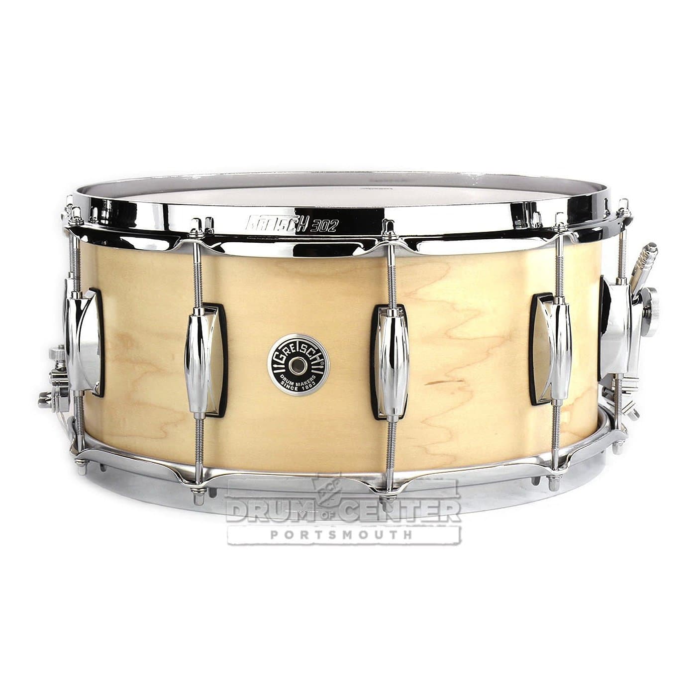 Used Gretsch Brooklyn Straight Satin Snare Drum 14x6.5 10-Lug - Excellent - Drum Center Of Portsmouth