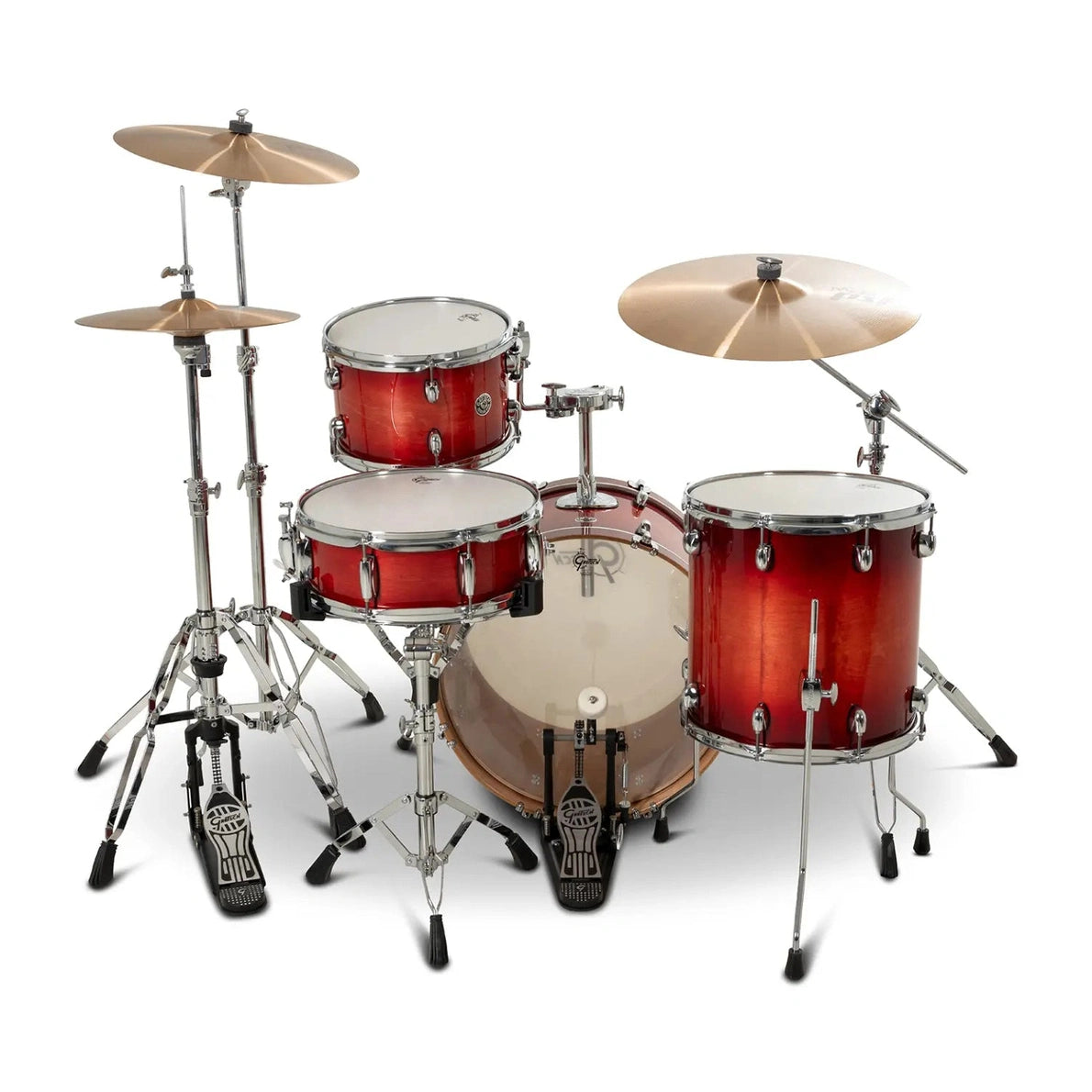 Gretsch Catalina Club CC2 3pc Drum Set 20/12/14 Gloss Crimson Burst - Drum Center Of Portsmouth
