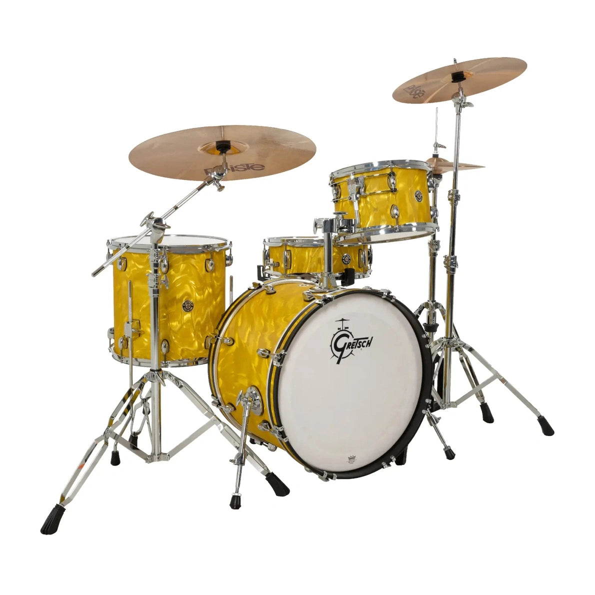 Gretsch Catalina Club CC2 4pc Drum Set 20/12/14/14 Yellow Satin Flame - Drum Center Of Portsmouth