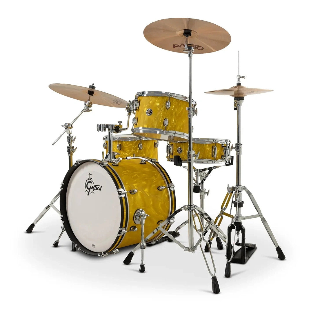 Gretsch Catalina Club CC2 4pc Drum Set 20/12/14/14 Yellow Satin Flame - Drum Center Of Portsmouth