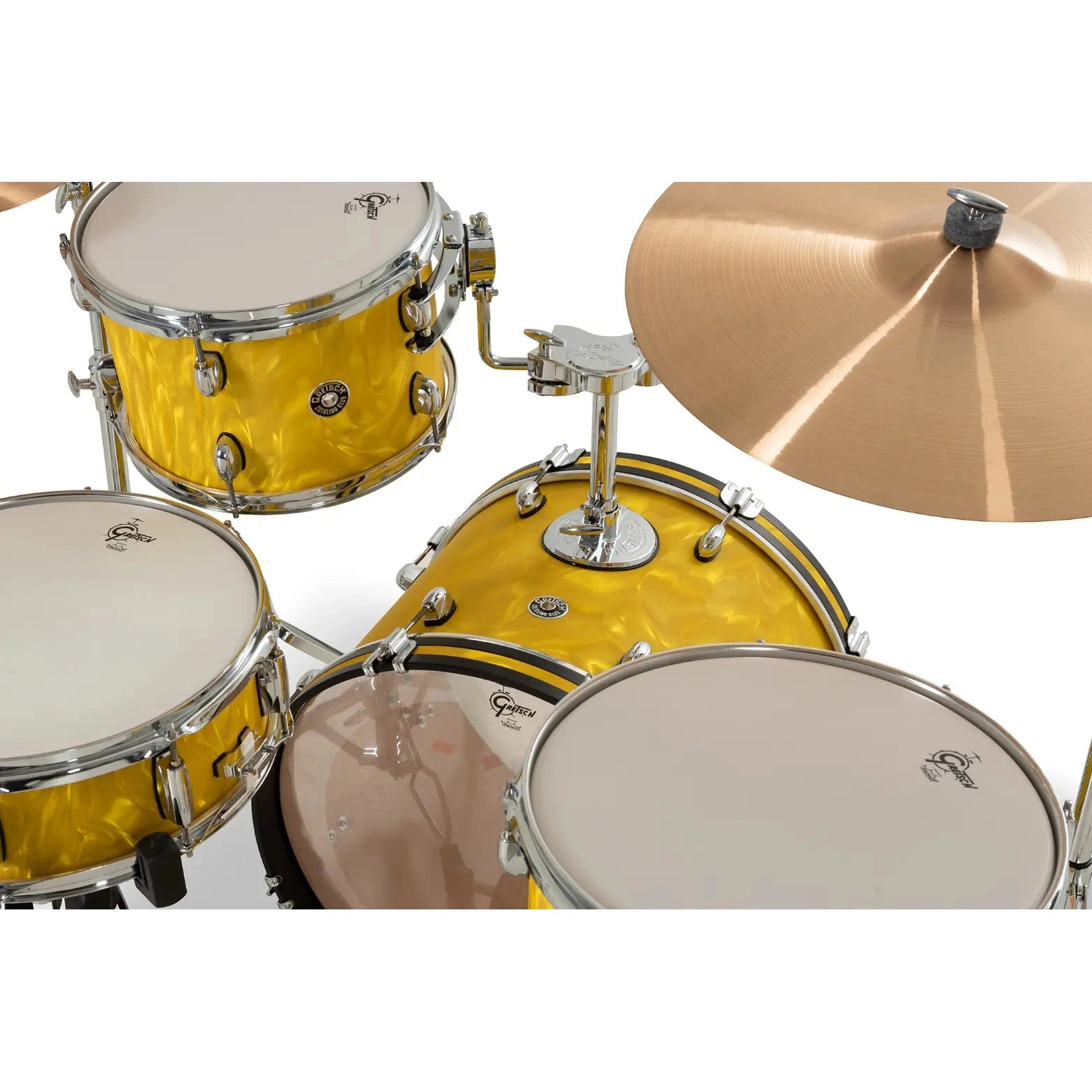 Gretsch Catalina Club CC2 4pc Drum Set 20/12/14/14 Yellow Satin Flame - Drum Center Of Portsmouth