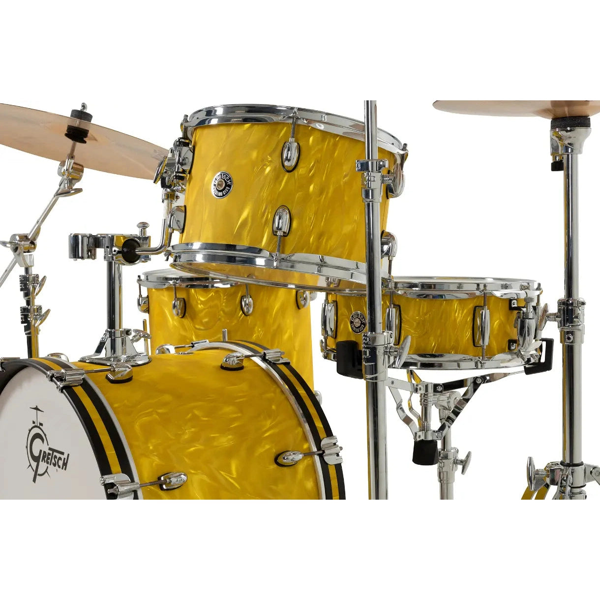 Gretsch Catalina Club CC2 4pc Drum Set 20/12/14/14 Yellow Satin Flame - Drum Center Of Portsmouth
