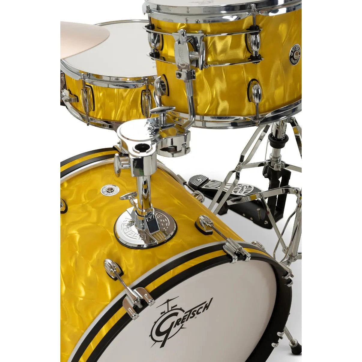 Gretsch Catalina Club CC2 4pc Drum Set 20/12/14/14 Yellow Satin Flame - Drum Center Of Portsmouth