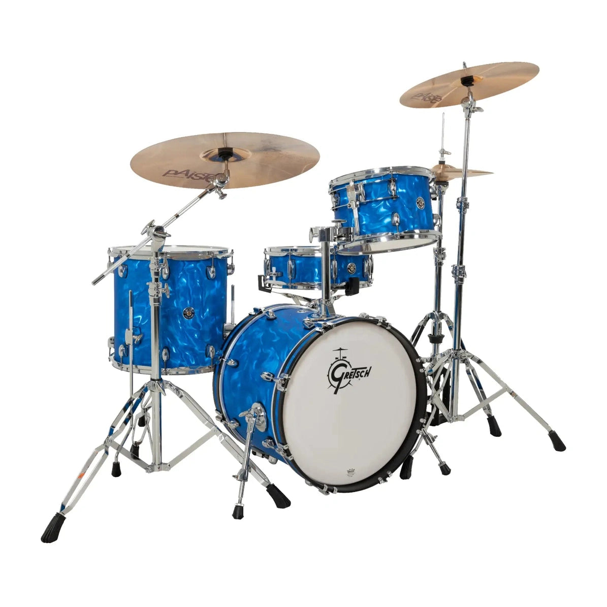 Gretsch Catalina Club CC2 4pc Drum Set 18/12/14/14 Blue Satin Flame - Drum Center Of Portsmouth