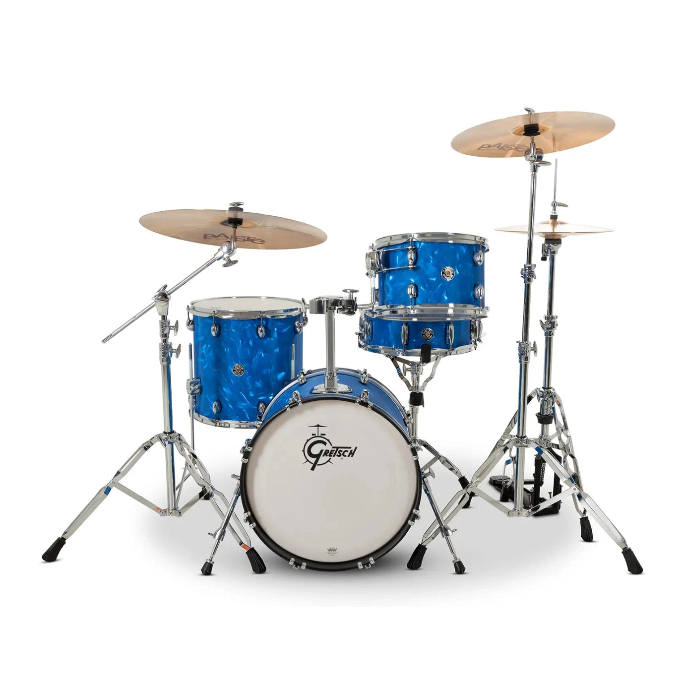 Gretsch Catalina Club CC2 4pc Drum Set 18/12/14/14 Blue Satin Flame - Drum Center Of Portsmouth
