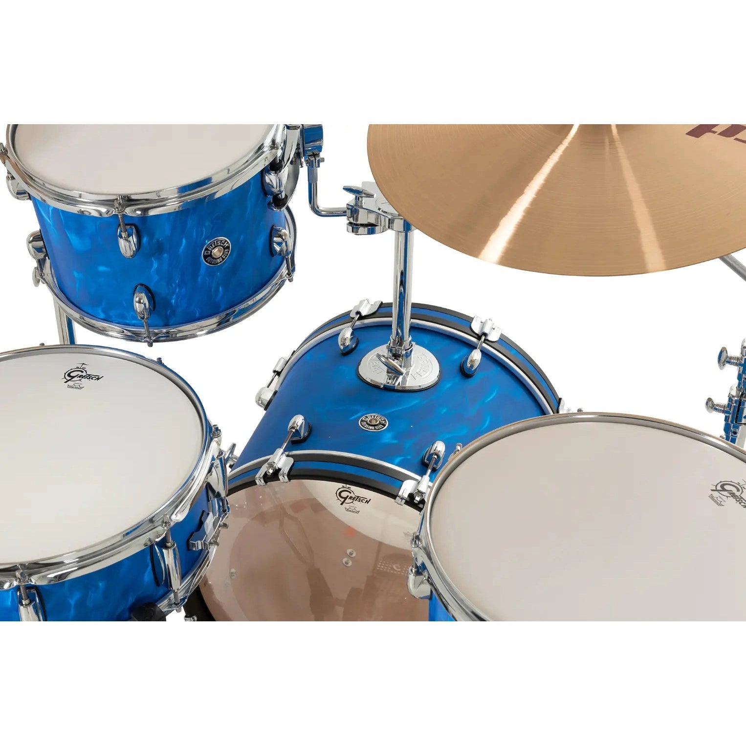 Gretsch Catalina Club CC2 4pc Drum Set 18/12/14/14 Blue Satin Flame - Drum Center Of Portsmouth