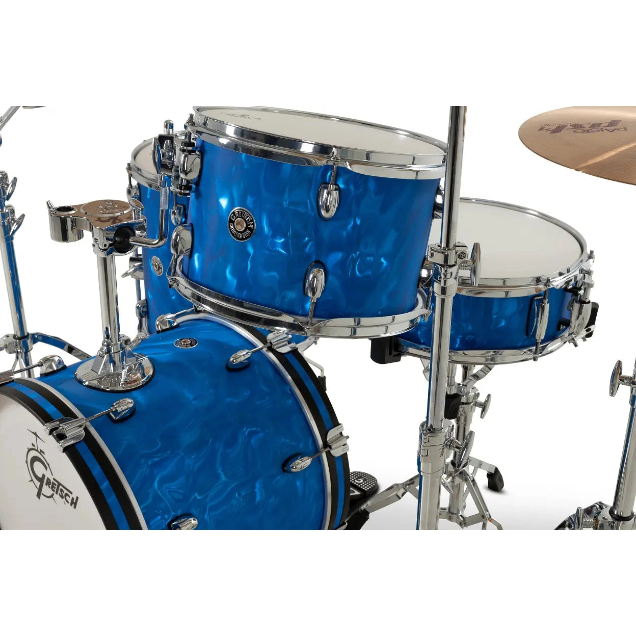 Gretsch Catalina Club CC2 4pc Drum Set 18/12/14/14 Blue Satin Flame - Drum Center Of Portsmouth