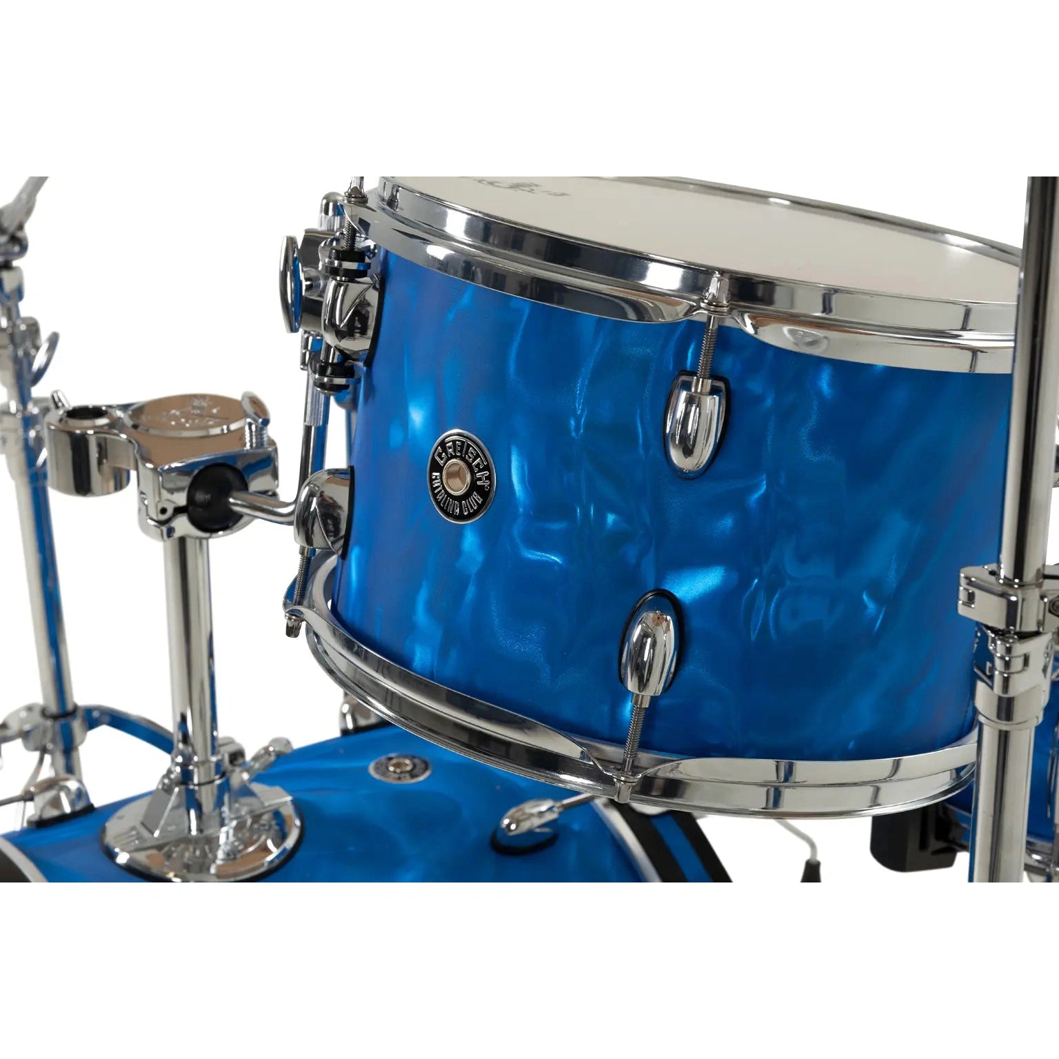 Gretsch Catalina Club CC2 4pc Drum Set 18/12/14/14 Blue Satin Flame - Drum Center Of Portsmouth