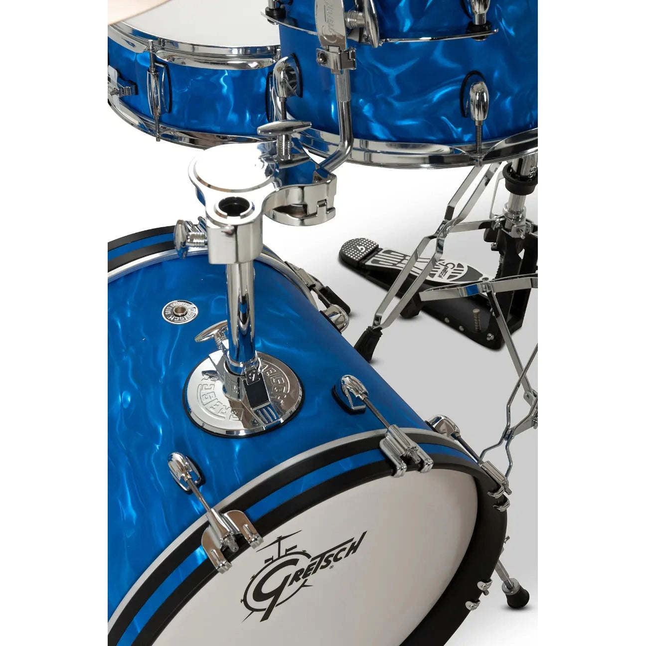 Gretsch Catalina Club CC2 4pc Drum Set 18/12/14/14 Blue Satin Flame - Drum Center Of Portsmouth