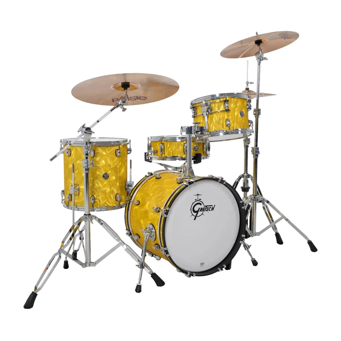 Gretsch Catalina Club CC2 4pc Drum Set 18/12/14/14 Yellow Satin Flame - Drum Center Of Portsmouth