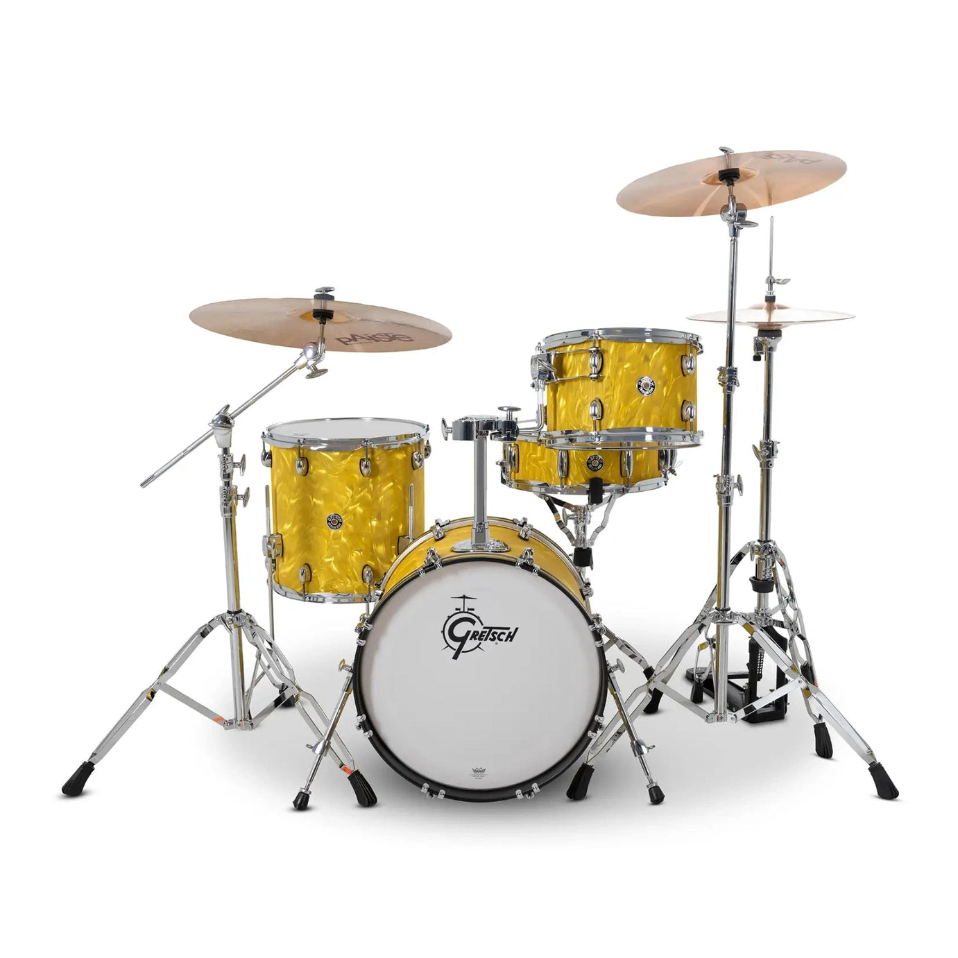 Gretsch Catalina Club CC2 4pc Drum Set 18/12/14/14 Yellow Satin Flame - Drum Center Of Portsmouth