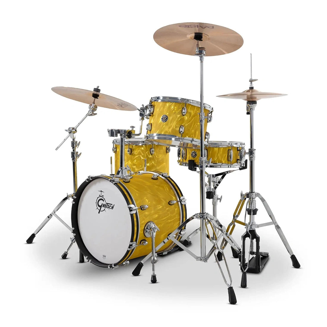 Gretsch Catalina Club CC2 4pc Drum Set 18/12/14/14 Yellow Satin Flame - Drum Center Of Portsmouth