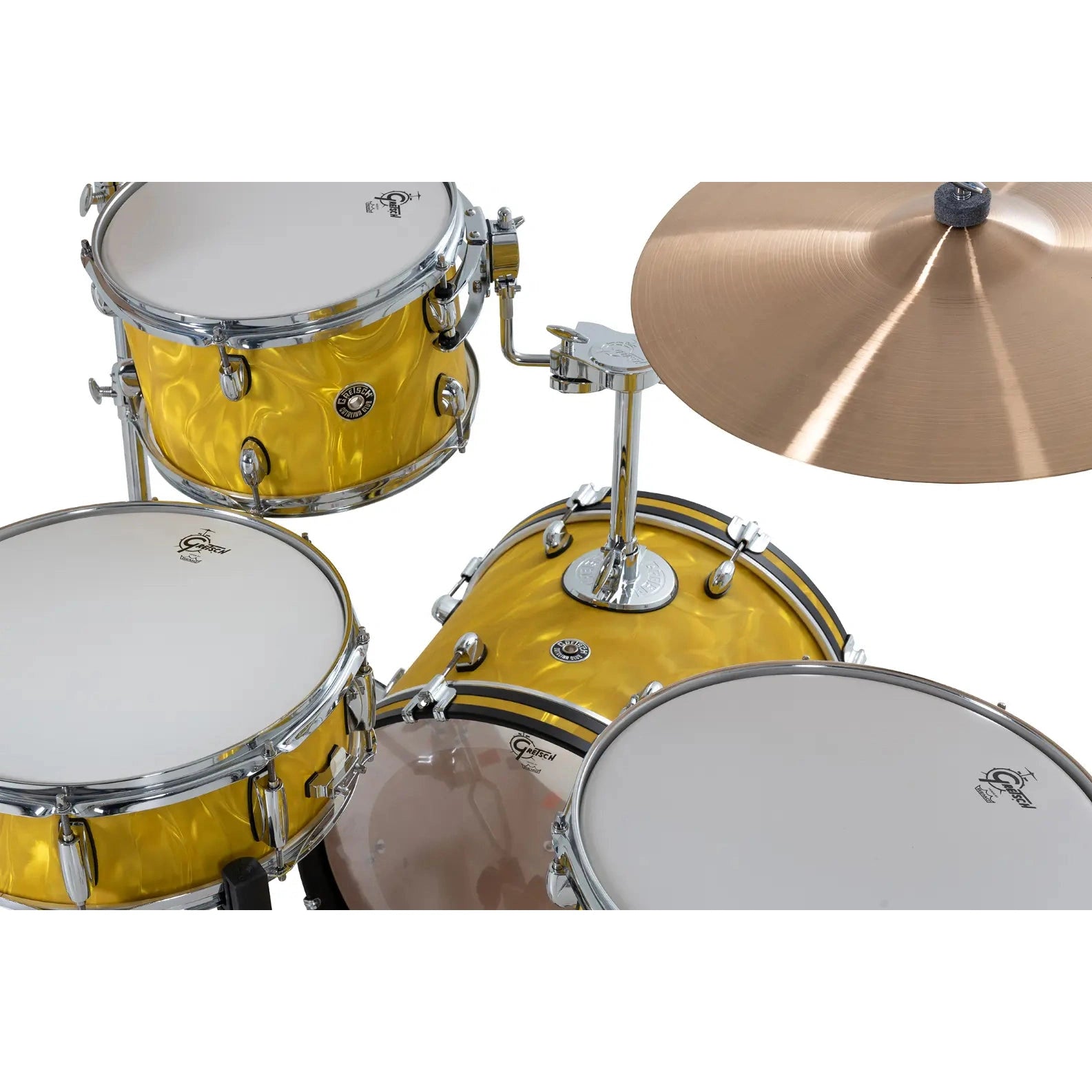 Gretsch Catalina Club CC2 4pc Drum Set 18/12/14/14 Yellow Satin Flame - Drum Center Of Portsmouth