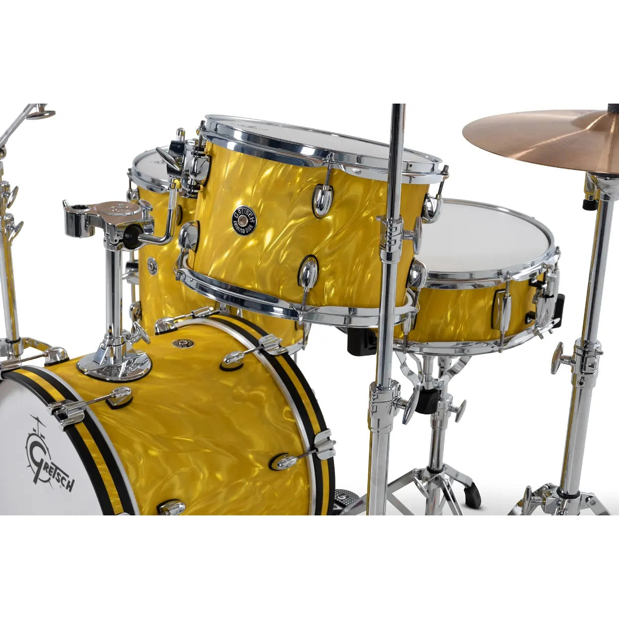 Gretsch Catalina Club CC2 4pc Drum Set 18/12/14/14 Yellow Satin Flame - Drum Center Of Portsmouth