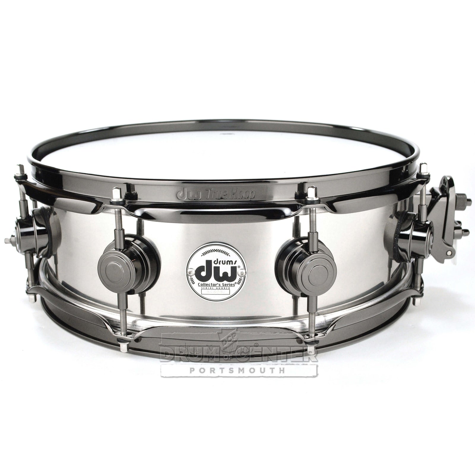 DW Collectors Stainless Steel Snare Drum 13x4.5 Black Nickel Hardware