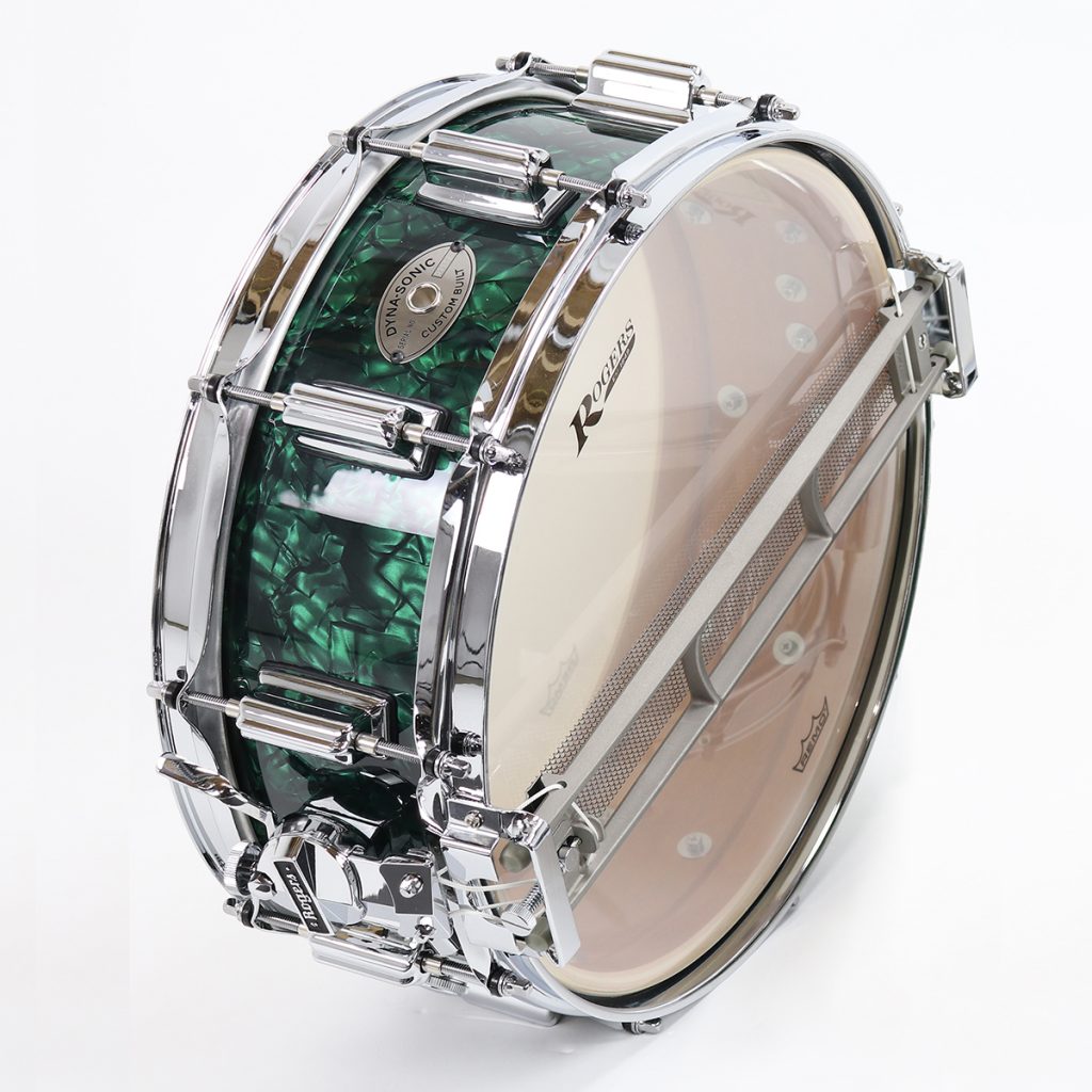 Rogers Dyna-Sonic Snare Drum 14x5 Green Marine Pearl