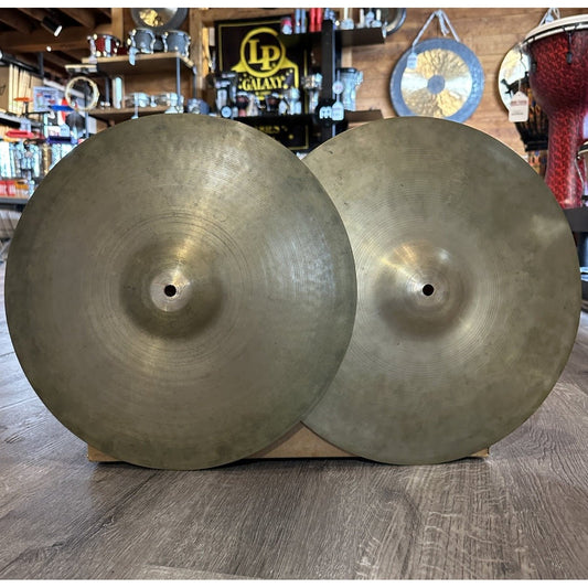 Used Vintage Zildjian Transition Stamp A A Hi Hat Cymbals 14 - 689/709 grams