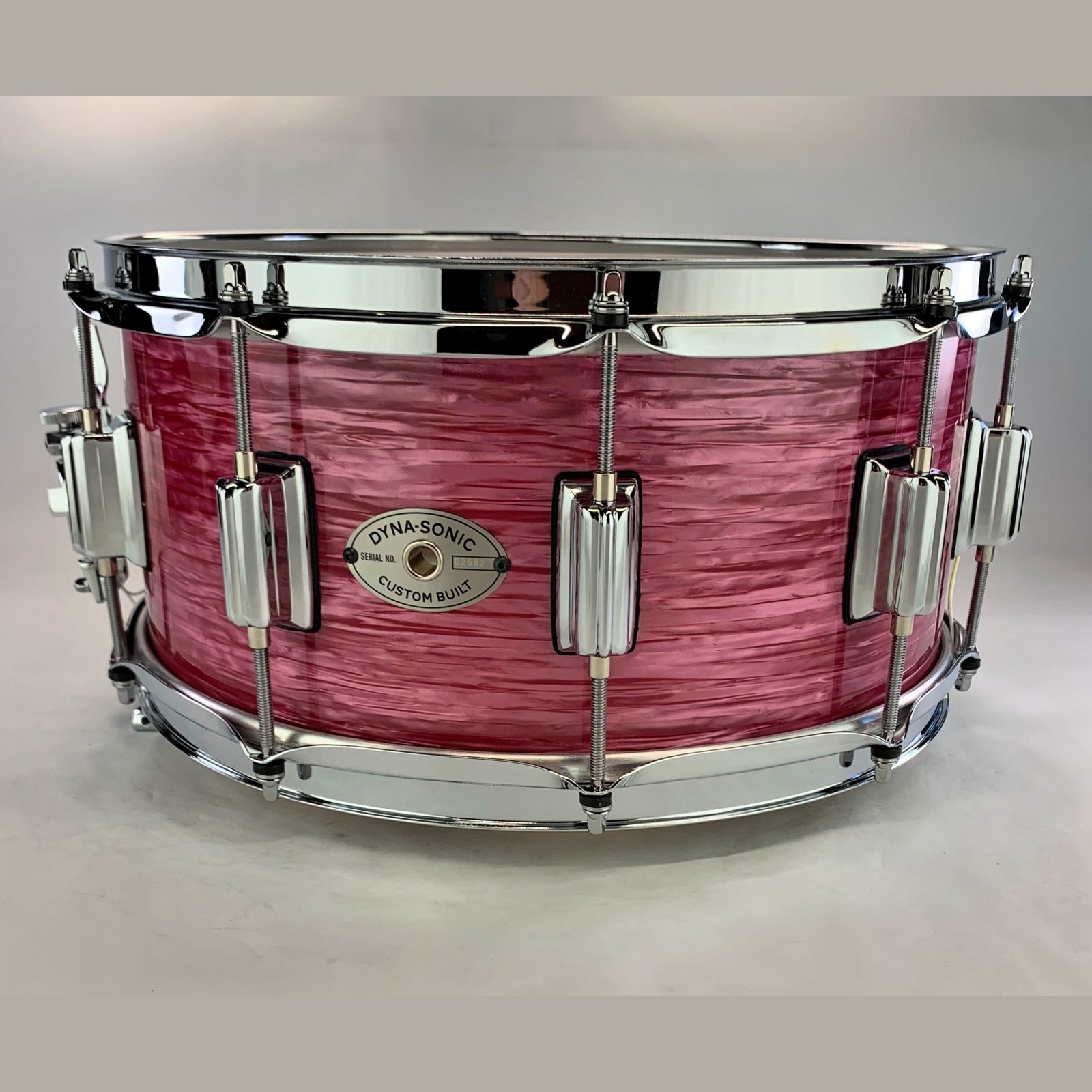 Rogers Dyna-sonic Wood Shell Snare Drum 14x6.5 Red Ripple Beavertail