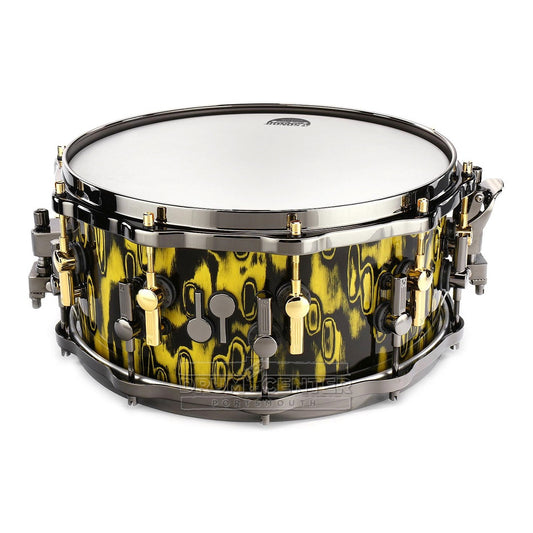 Sonor SQ2 Medium Beech Snare Drum 14x6.5 Yellow Tribal | SQ2-1006312-2