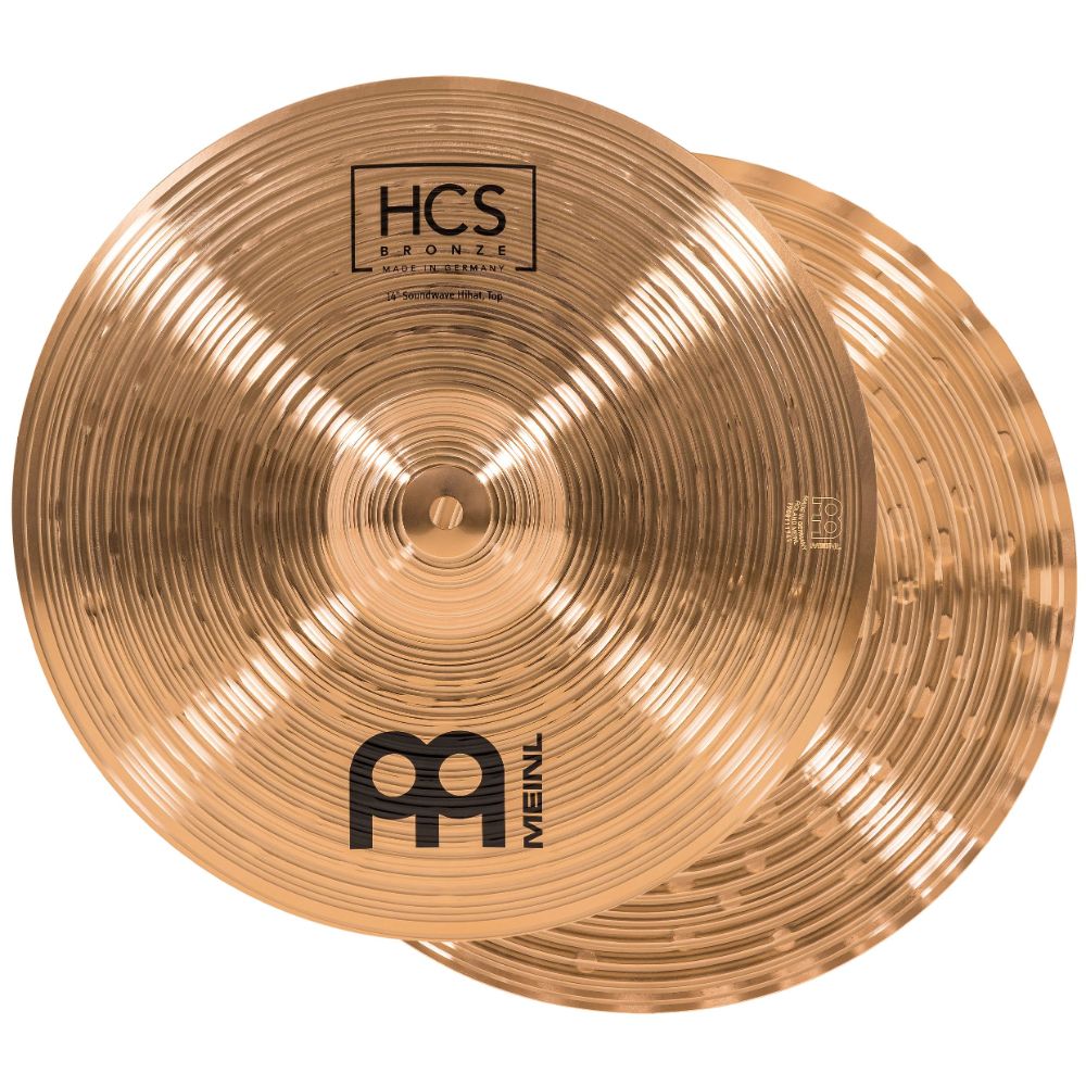 Meinl HCS Bronze Soundwave Hi Hat Cymbals 14