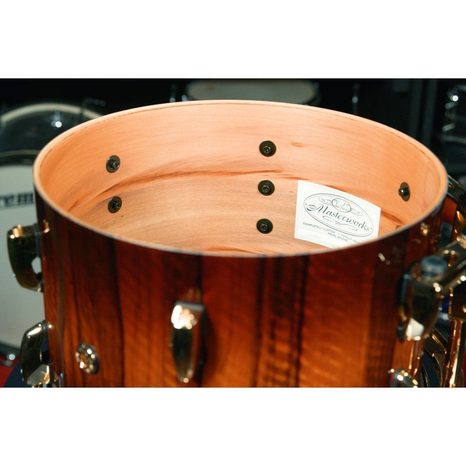 Pearl Masterworks 8pc sTODDio Drum Set Limba Burst w/Gold Hardware
