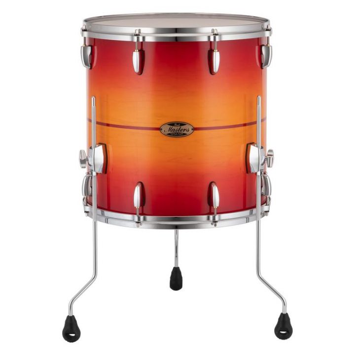 Pearl Masters Maple/Gum Floor Tom 16x16 Sunburst Redstripe