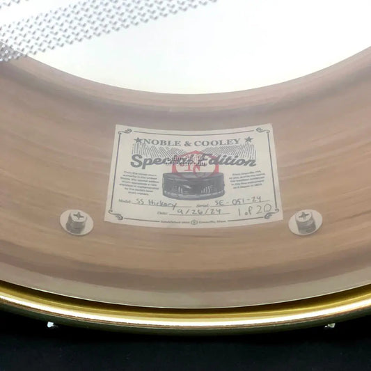 Noble & Cooley Solid Shell Classic Limited Edition Hickory Snare Drum 14x6 - Drum Center Of Portsmouth