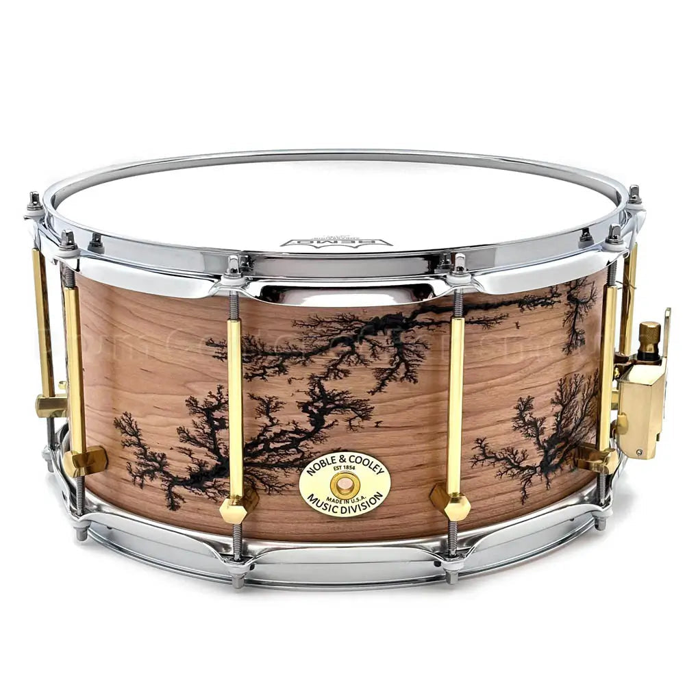 Noble & Cooley Solid Shell Classic Maple Snare Drum 14x7 w/Fractal Pattern - Drum Center Of Portsmouth