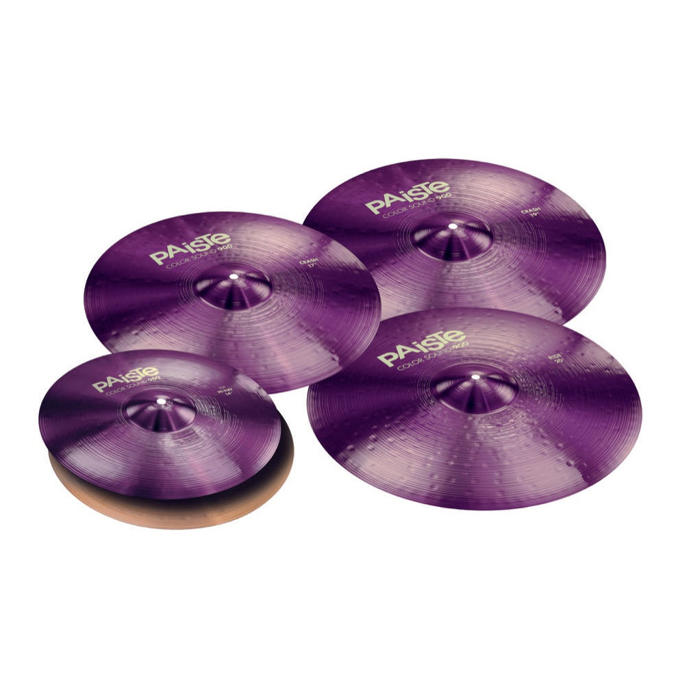Paiste 900 Color Sound Purple Medium Cymbal Box Set w/Odd-Sized Crashes