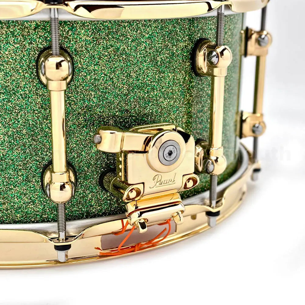 Pearl Masterworks "BGMB" Snare Drum 14x6.5 Shimmer of Oz w/Gold Hardware - Drum Center Of Portsmouth