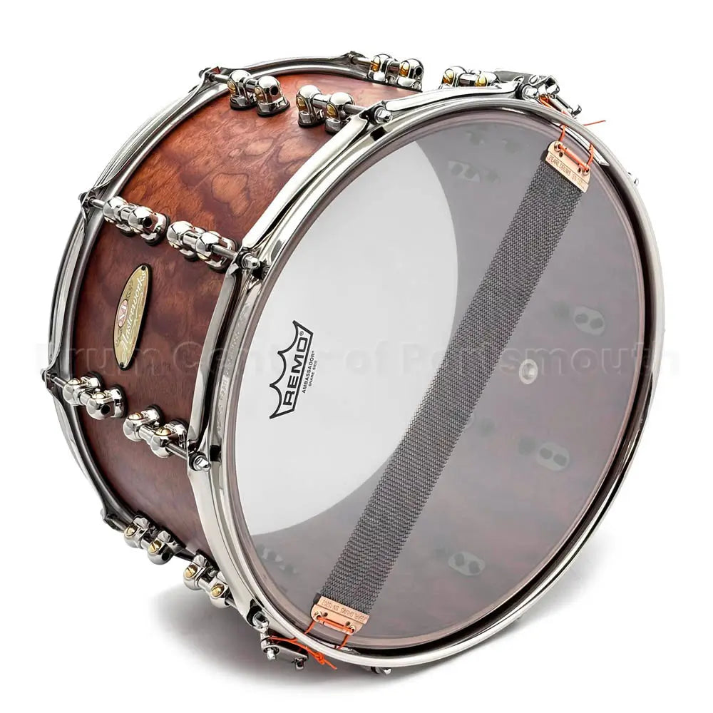 Pearl Masterworks Mahogany/Gum Snare Drum 15x8 Matte Burl Mahogany w/Nickel Hw - Drum Center Of Portsmouth