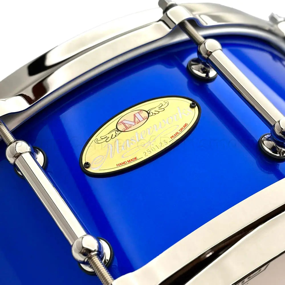Pearl Masterworks Maple/Gum Snare Drum 14x5.5 Kobalt Blue Metallic w/Nickel Hw - Drum Center Of Portsmouth