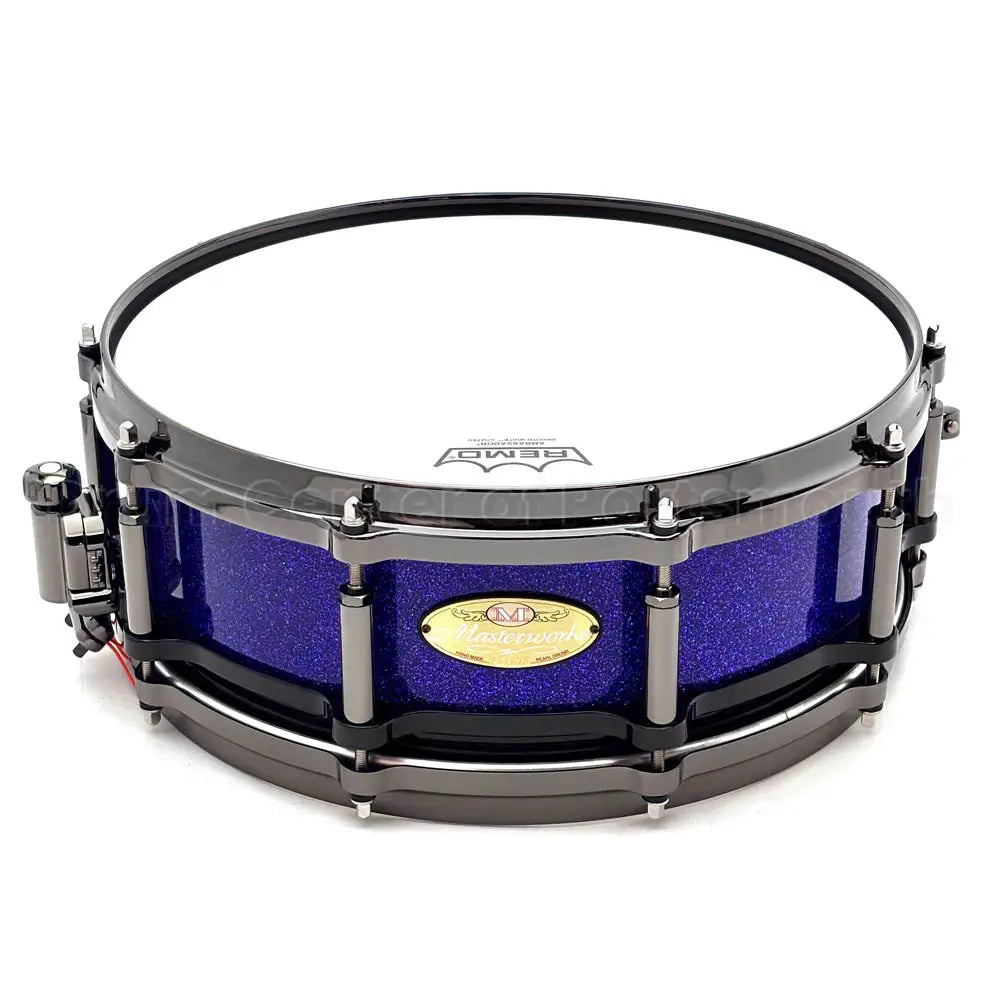 Pearl Masterworks Free Floating Maple Snare Drum 14x5 Purpler Craze w/Black Hw - Drum Center Of Portsmouth