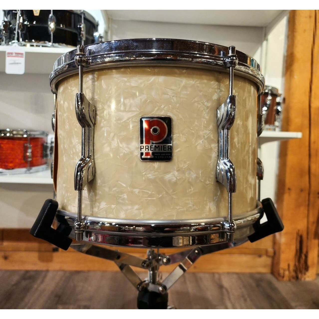 Vintage Premier Tom 12x8 White Marine Pearl