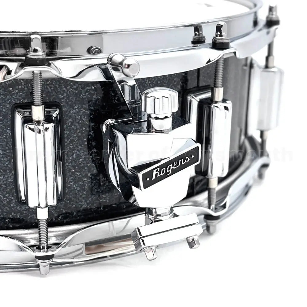 EMBARGOED - ACTIVATE OCT 27 - Rogers Dayton Snare Drum 14x5 Black Glass - Drum Center Of Portsmouth