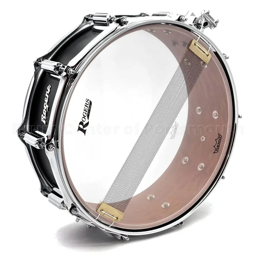 EMBARGOED - ACTIVATE OCT 27 - Rogers Dayton Snare Drum 14x5 Satin Black Lacquer - Drum Center Of Portsmouth
