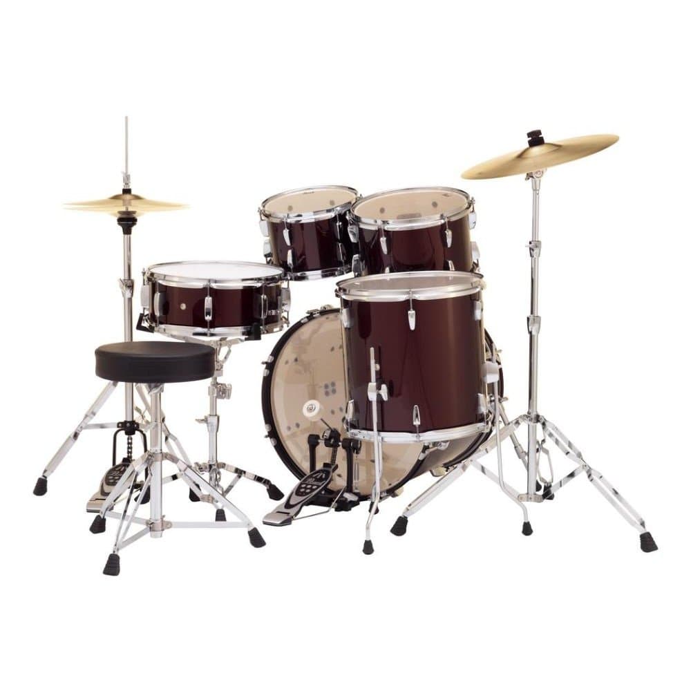 Pearl Roadshow 5 Piece Drum Set With Hardware & Cymbals - Wine Red