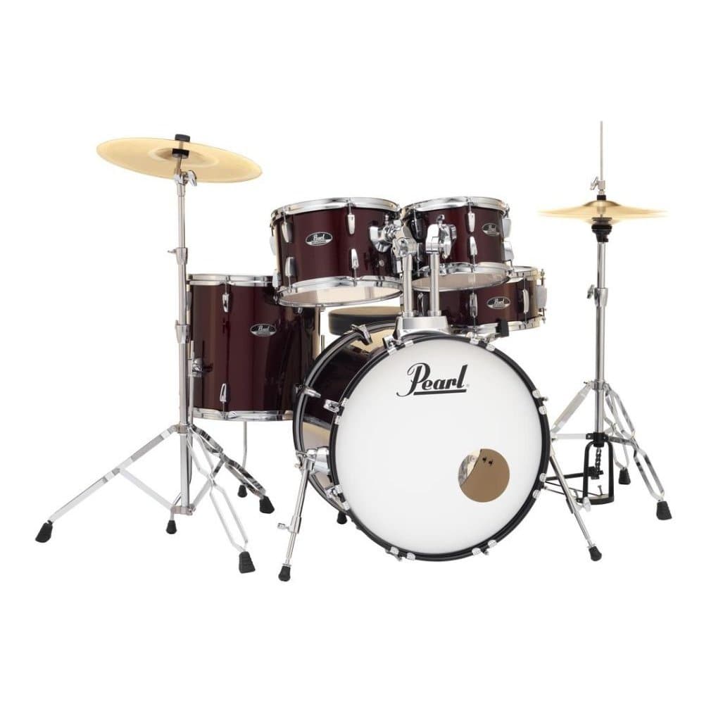 Pearl Roadshow 5 Piece Drum Set With Hardware & Cymbals - Wine Red